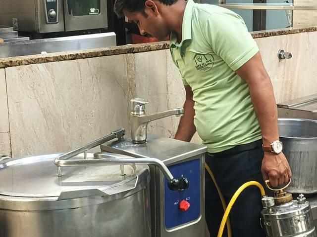 Treating commercial kitchen equipment